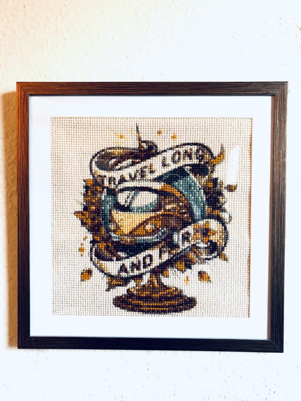 Vintage VW Van Diamond Art | 13x13" Frame | Unique Homemade Gift | Wall Art